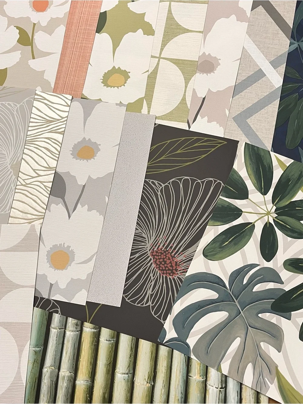 16 Large Assorted Designer Botanical Floral Wallpaper Sample Sheets Scrapbooking